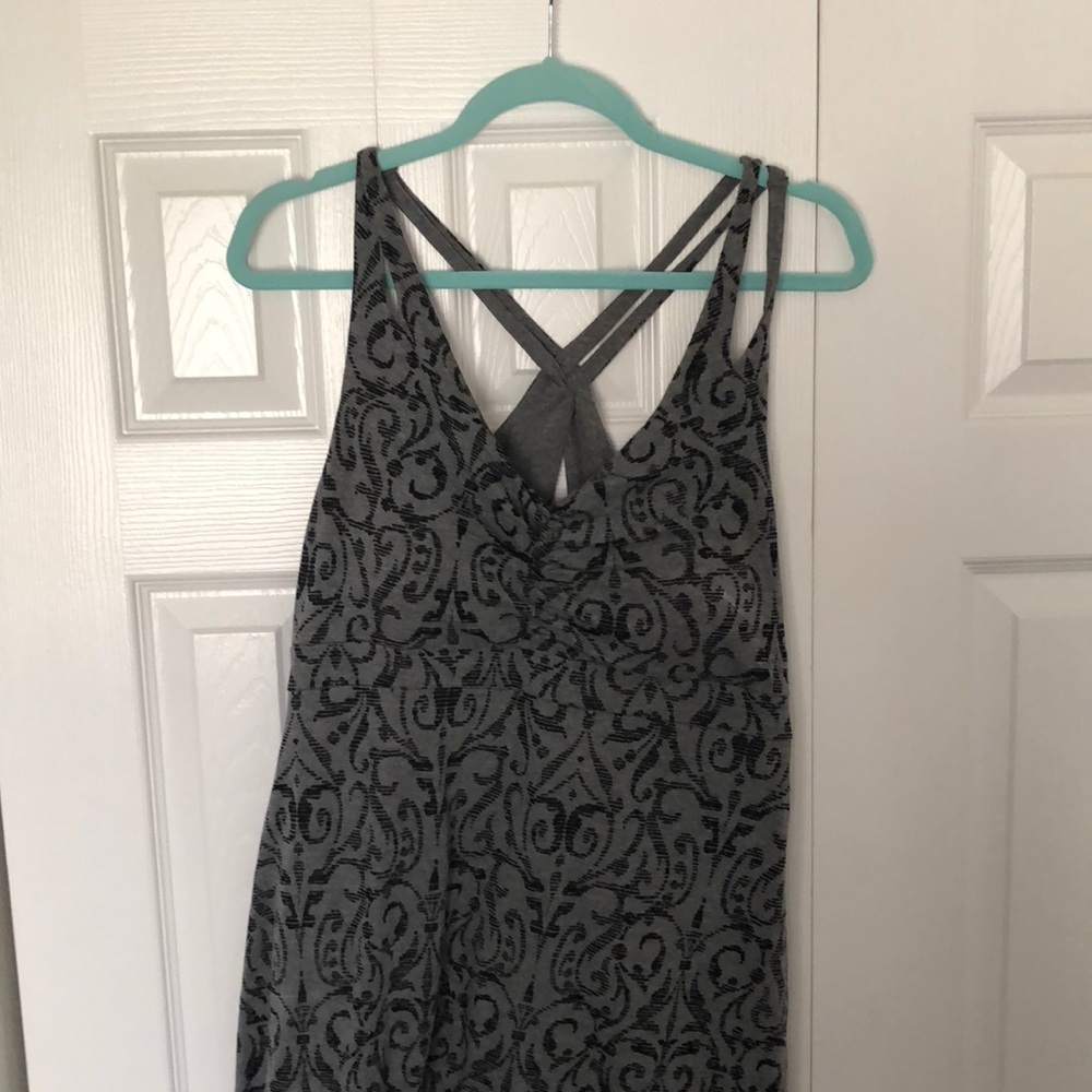 Grey and black shirt summer dress